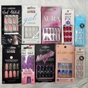 Assorted Press On Nails - Various Brands, Shapes and Designs *NEW* Lot of 10